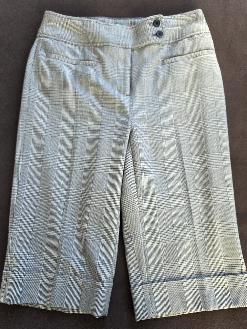 Women's Black/White Capri Pants